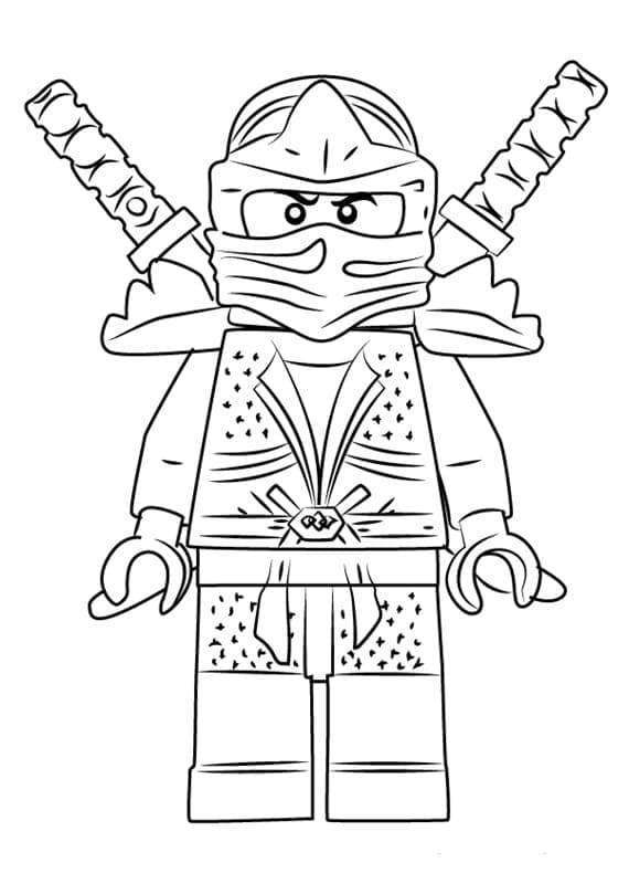 레고 닌자고 그린 닌자 무료 coloring page