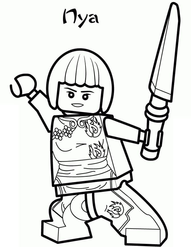 레고 닌자고를 무료로 그려보세요 coloring page