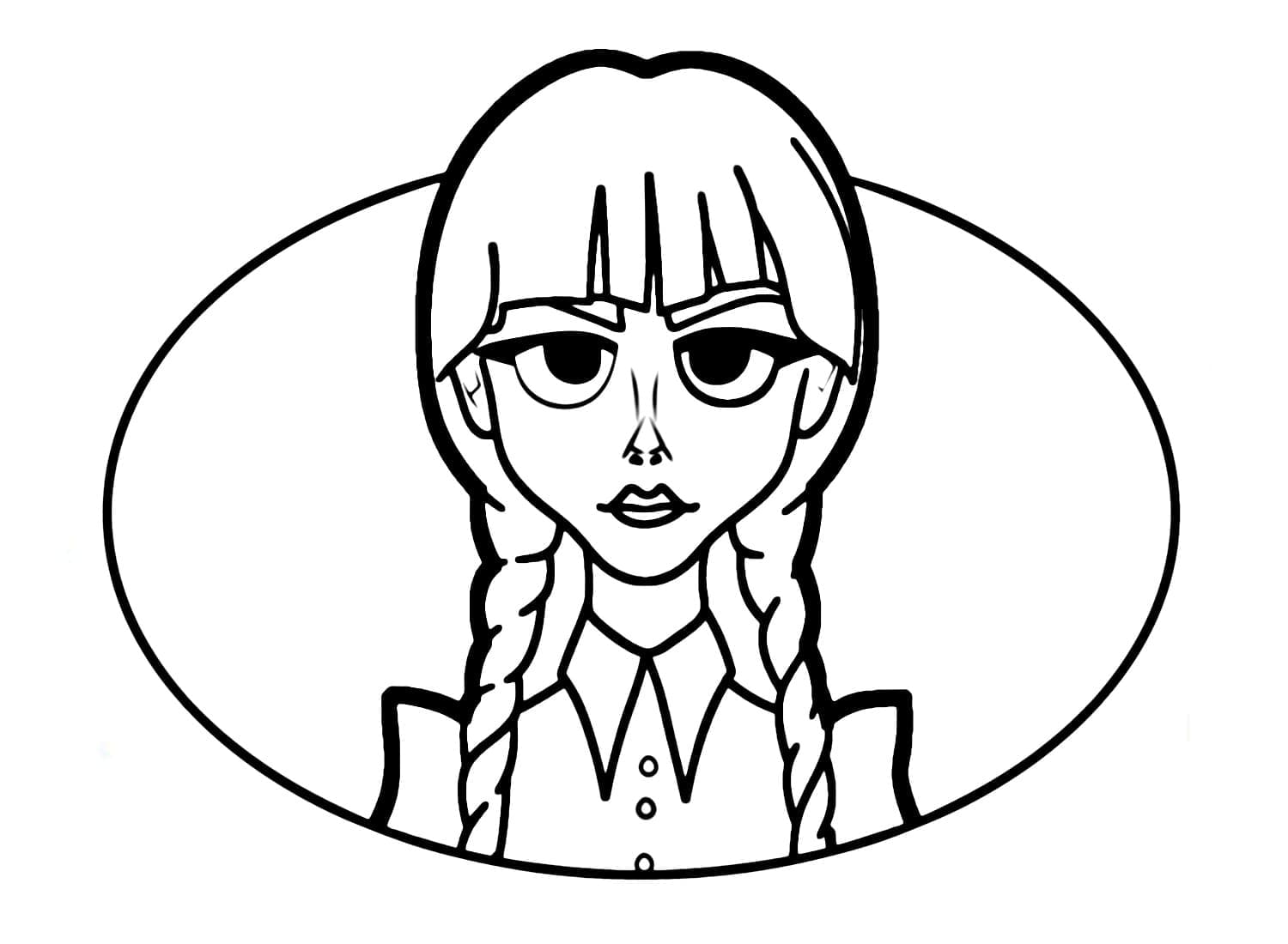 만화 수요일 애덤스 coloring page