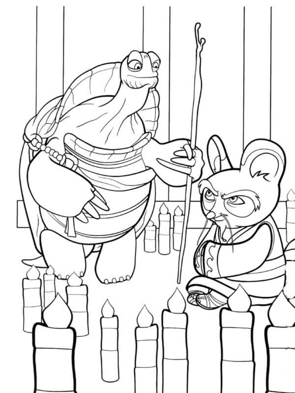 마스터 시푸와 친구 coloring page