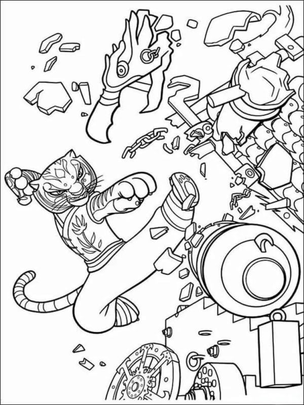 멋진 쿵푸 팬더 coloring page