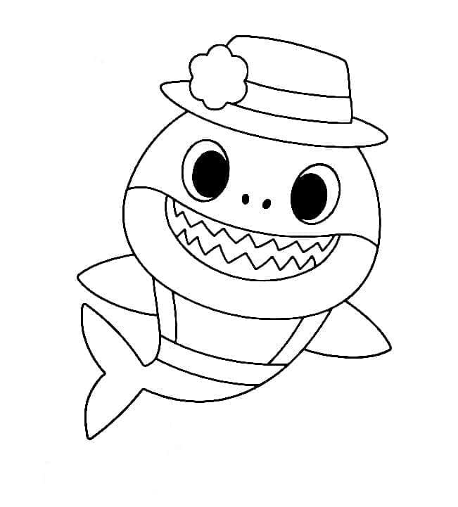 무료 베이비 샤크 coloring page