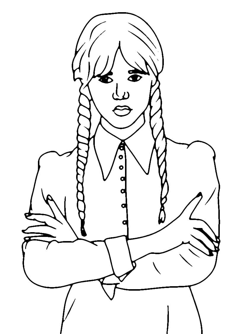 무료 수요일 애덤스 coloring page