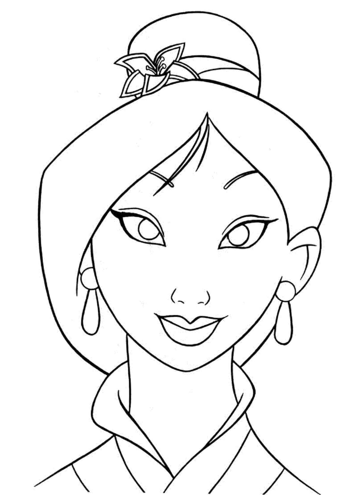 뮬란 초상화 coloring page