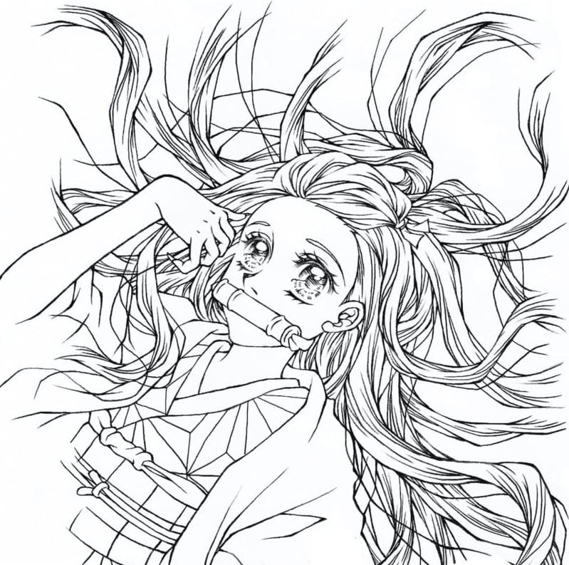 네즈코의 그림 coloring page