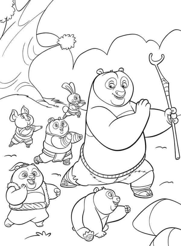 팬더의 리더 coloring page