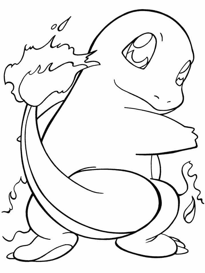 포켓몬 샤르맨더 무료 어린이용 coloring page