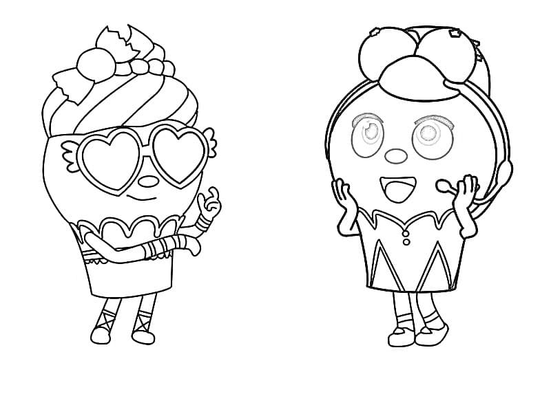 빵 이발소 귀여운 coloring page