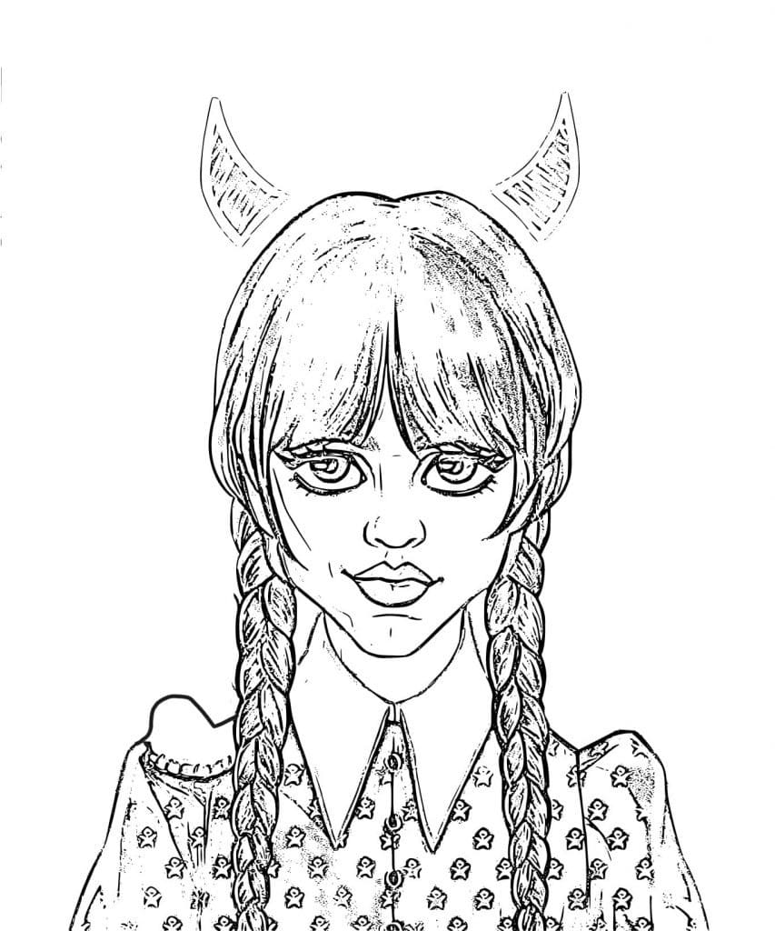 사악한 수요일 애덤스 coloring page