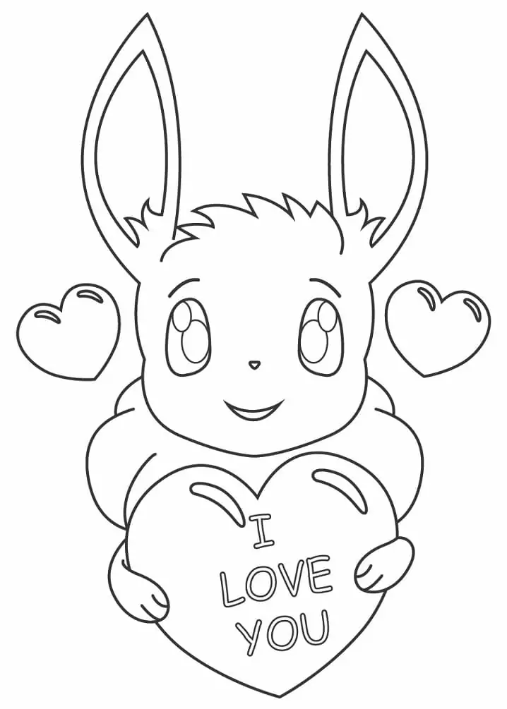 사랑스러운 포켓몬 이브이 coloring page