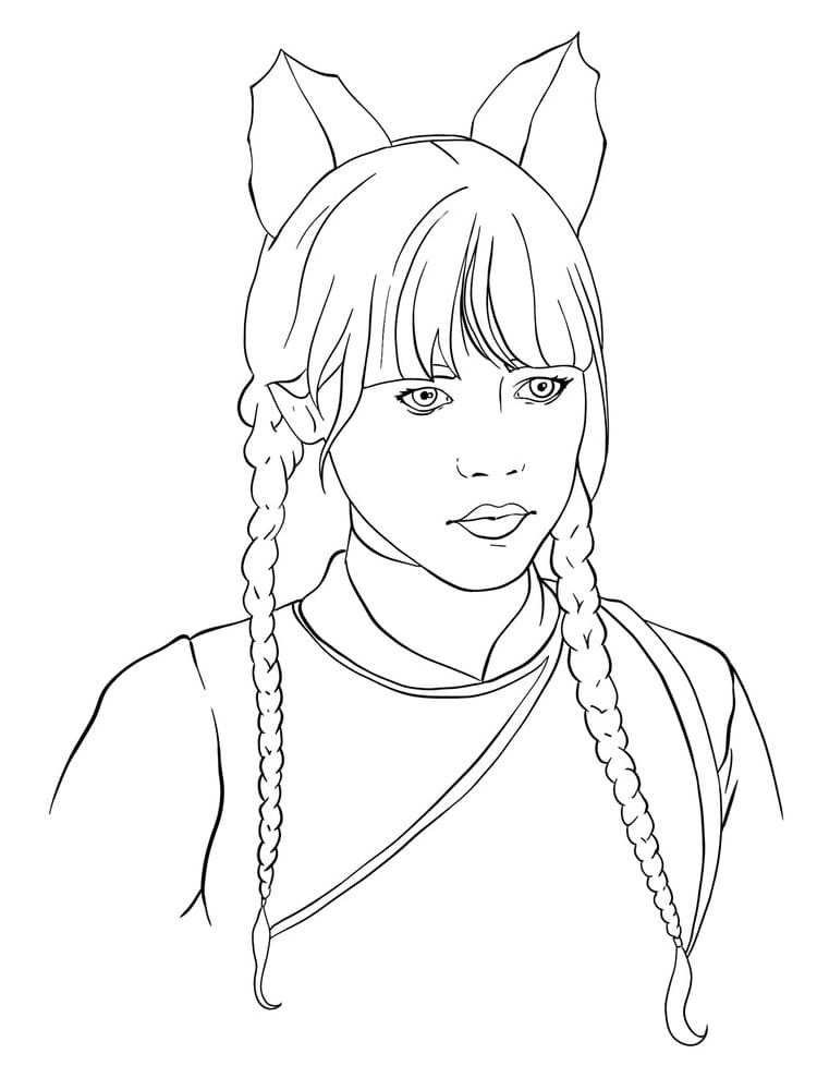 사랑스러운 수요일 애덤스 coloring page