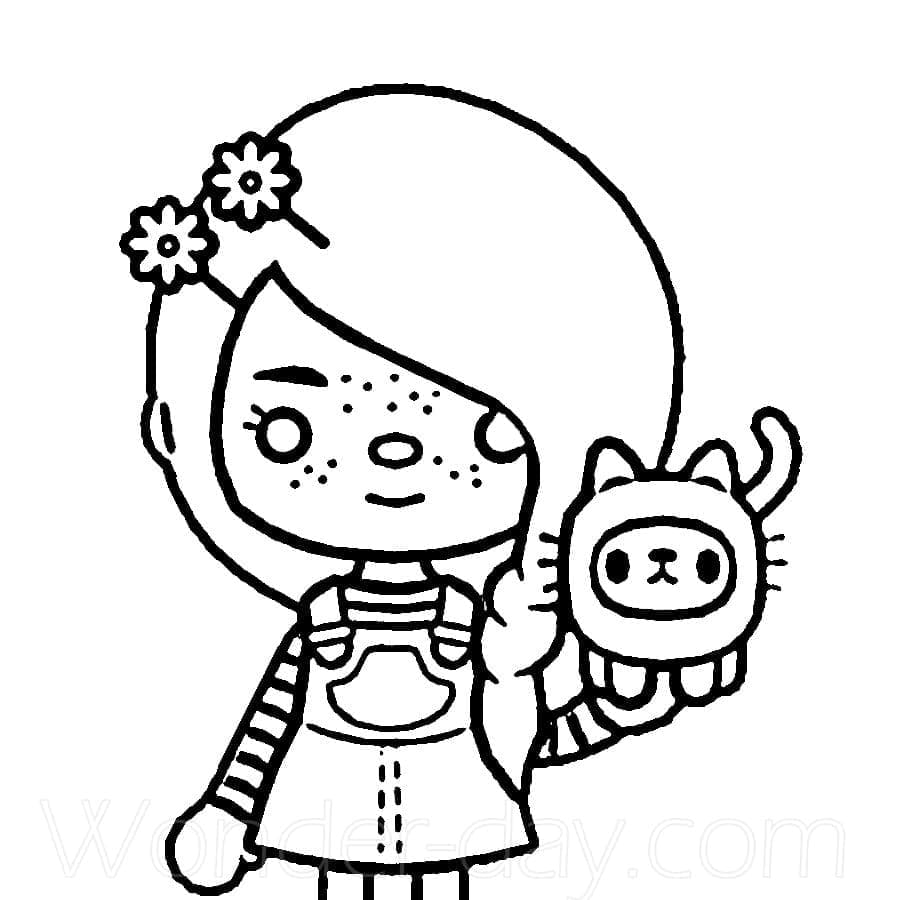 소녀 토카 보카 라이프 coloring page