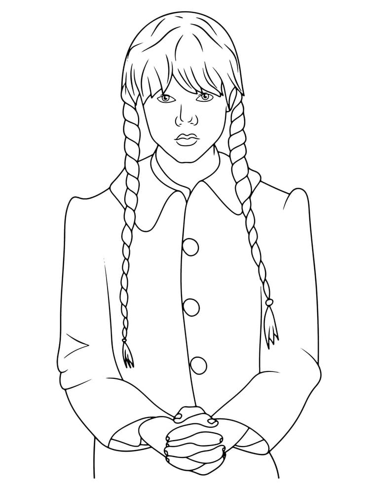 수요일 애덤스 무료 인쇄 coloring page