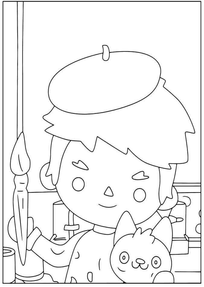 토카 보카 아티스트 coloring page