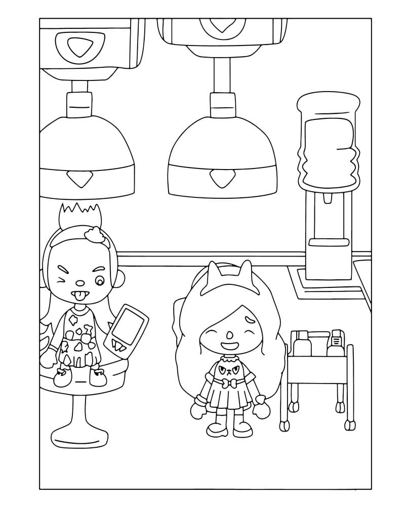 토카 보카 그림 coloring page