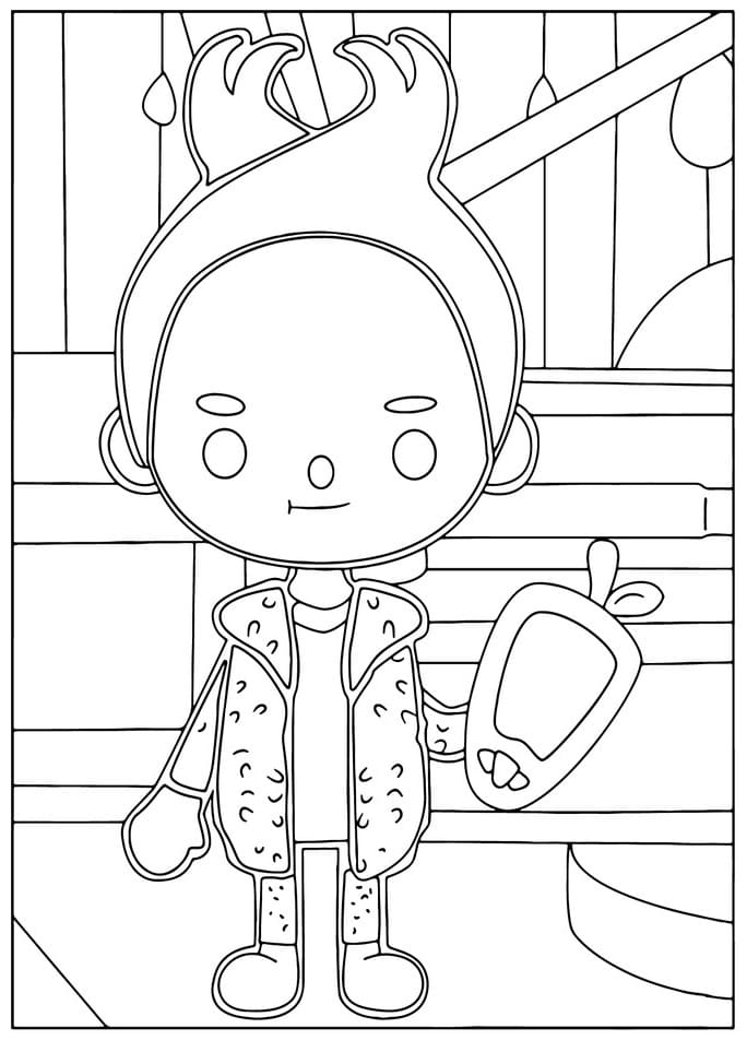 토카 보카 쿨 보이 coloring page