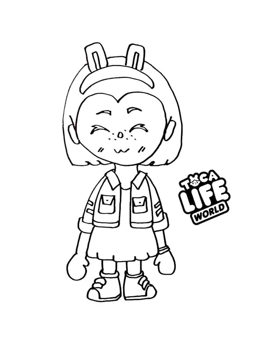 토카 보카 라이프 걸 coloring page