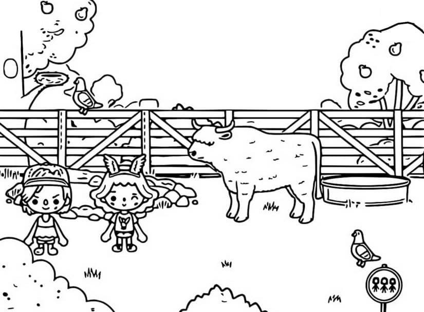 토카 보카 농장 coloring page