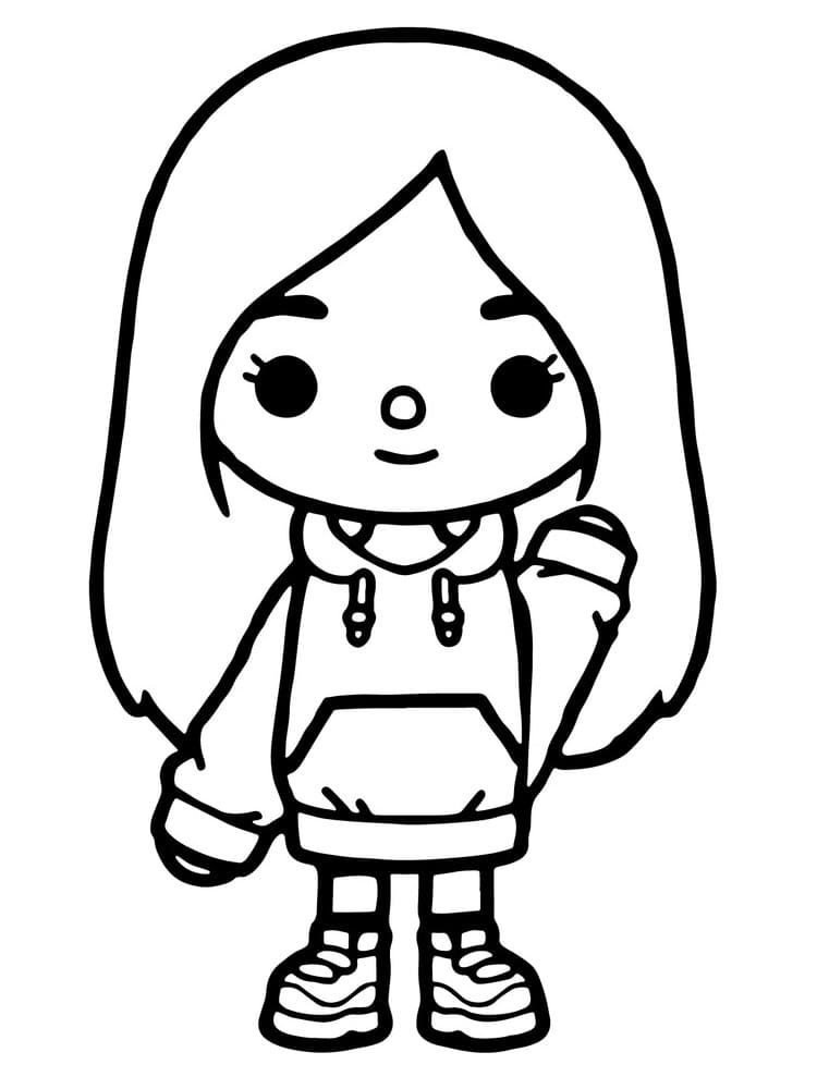 토카 보카 프렌들리 걸 coloring page