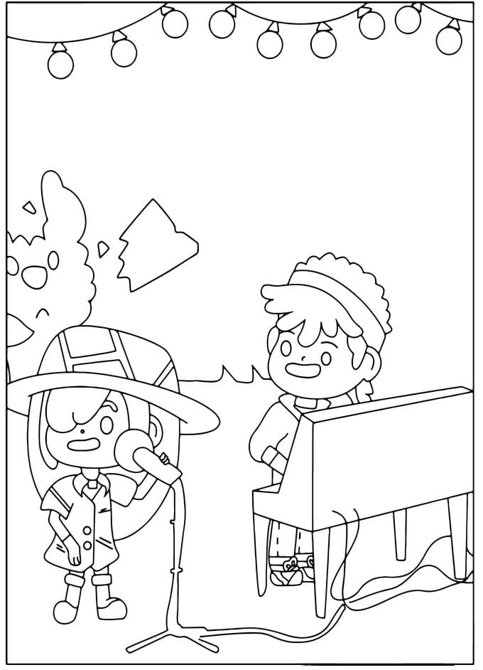 토카 보카 싱어 coloring page