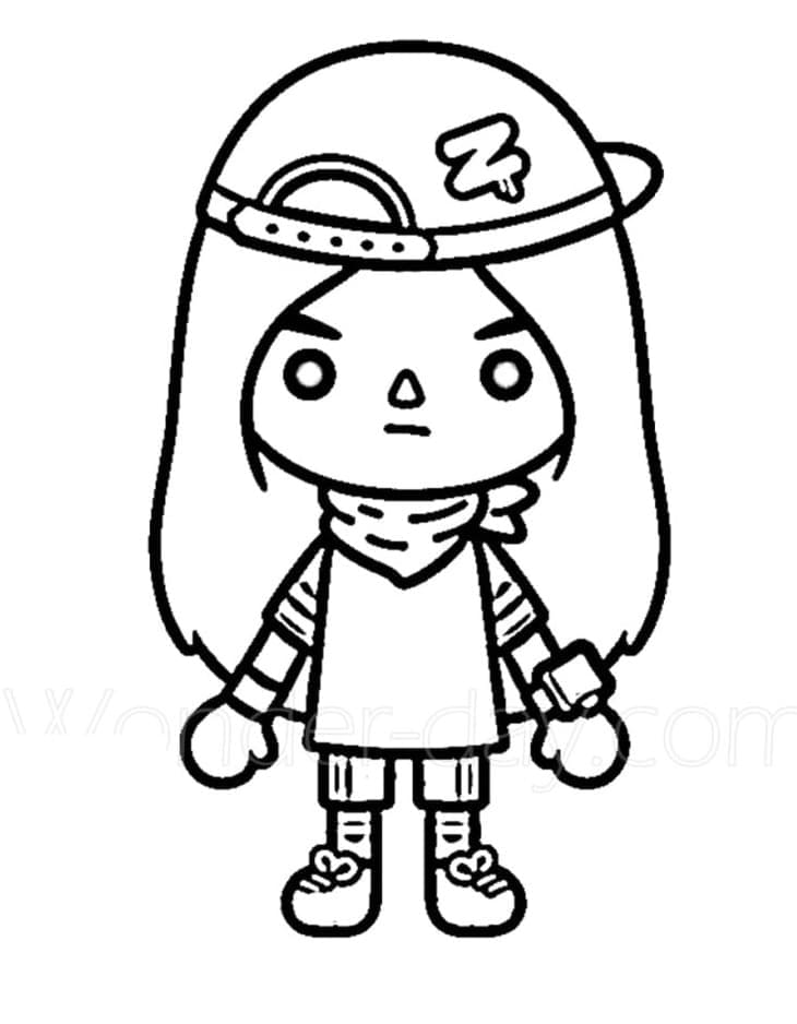 토카 라이프 걸 coloring page