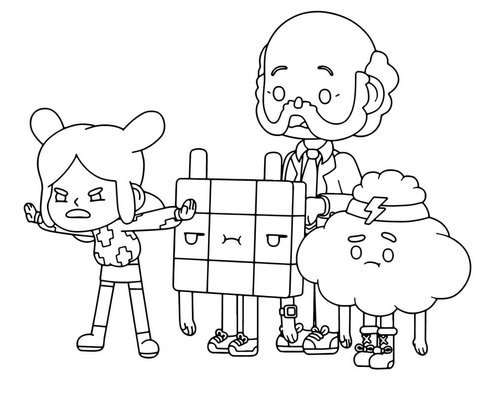 토카보카의 캐릭터 coloring page