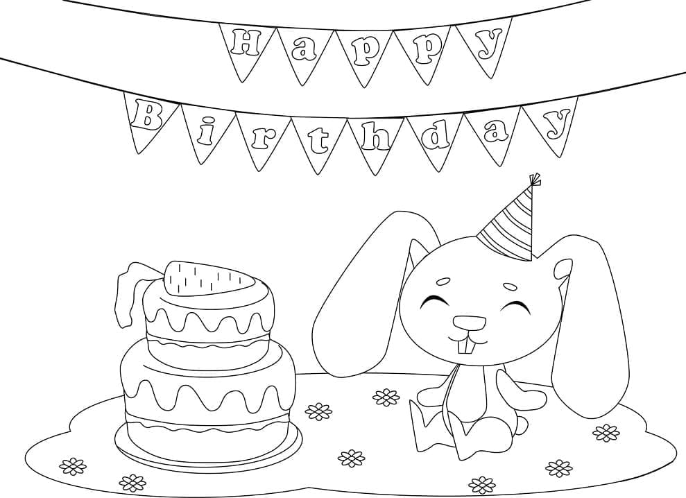 토끼의 생일 coloring page