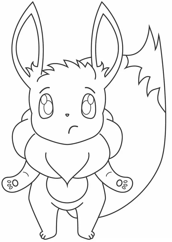 웃긴 이브이 coloring page