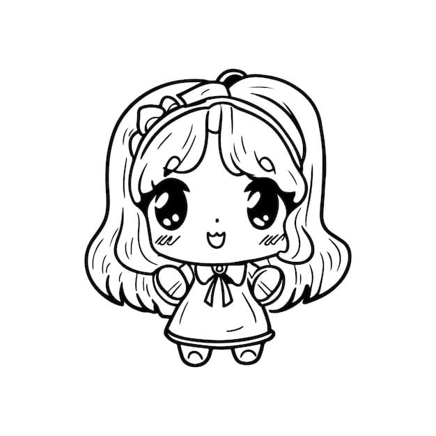 여자 아이 무료로 인쇄 가능 coloring page