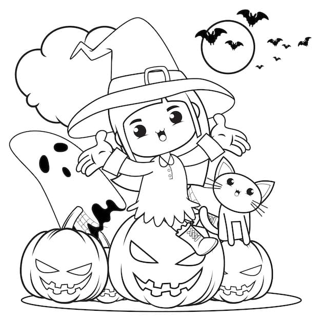 여자아이 귀여운 빛 coloring page