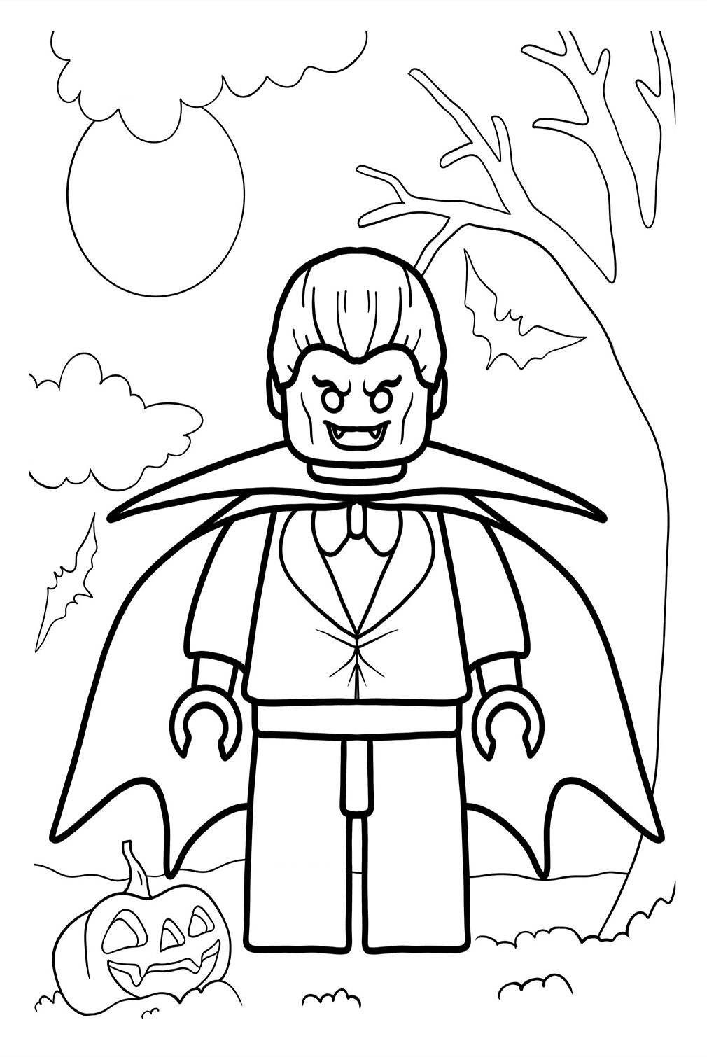 아이들을 위한 레고 뱀파이어 coloring page