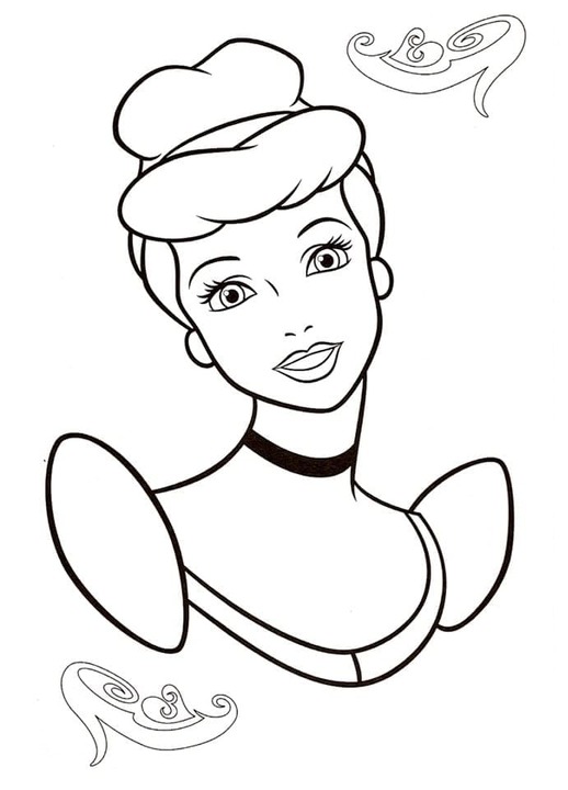 아름다운 공주 신데렐라 무료 coloring page