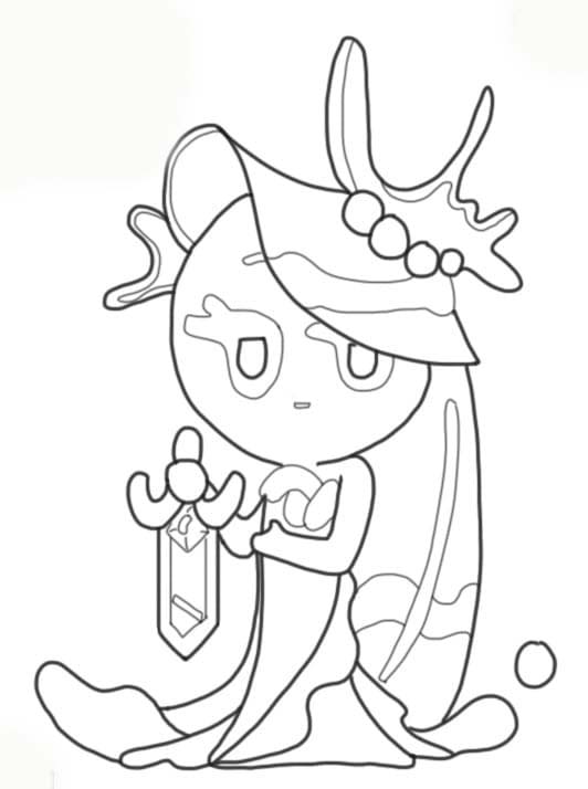 아름다운 쿠키런을 그려보세요 coloring page