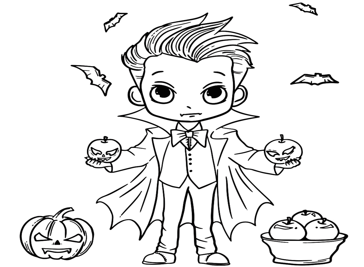 뱀파이어 기본 coloring page