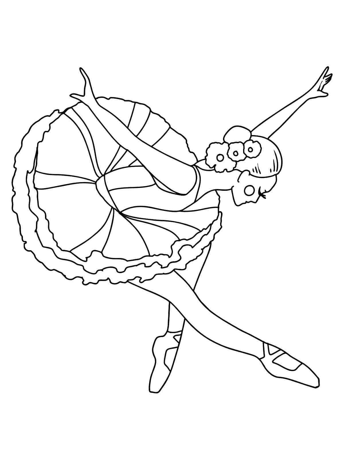 발레리나 걸 coloring page