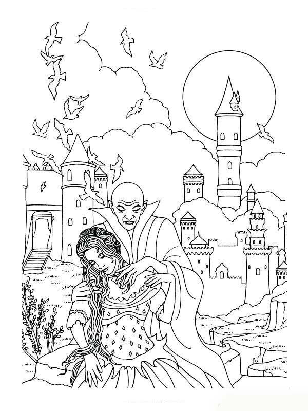 드라큘라의 희생자들 coloring page