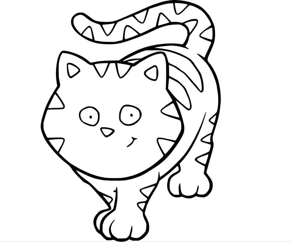 걷는 고양이 coloring page