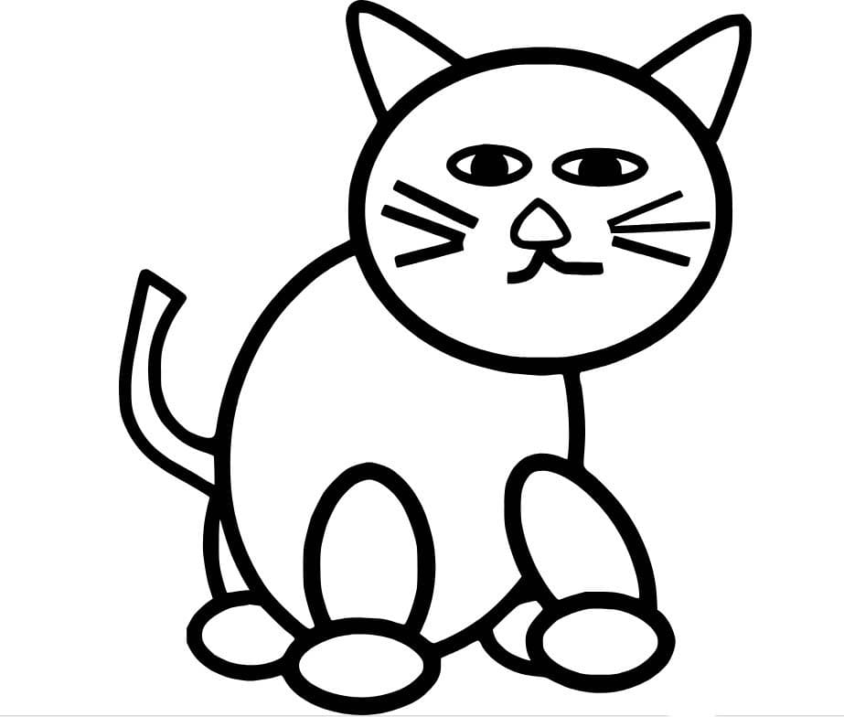 기하학적 고양이 coloring page