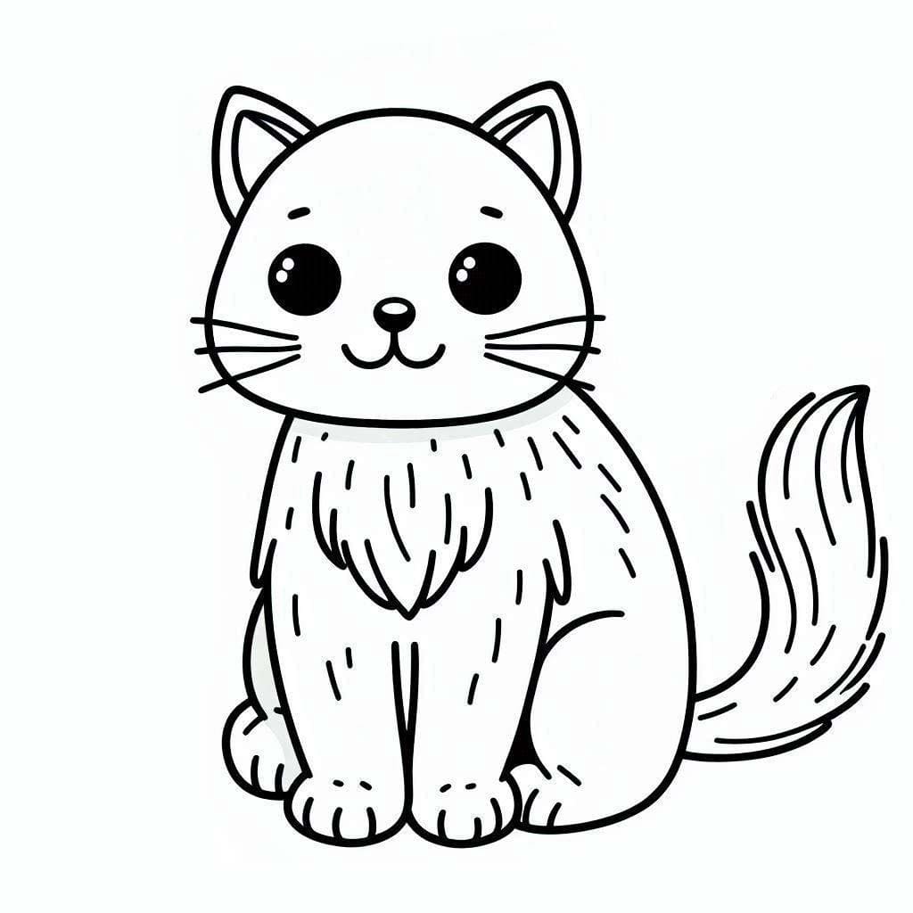 고양이 그리기 coloring page