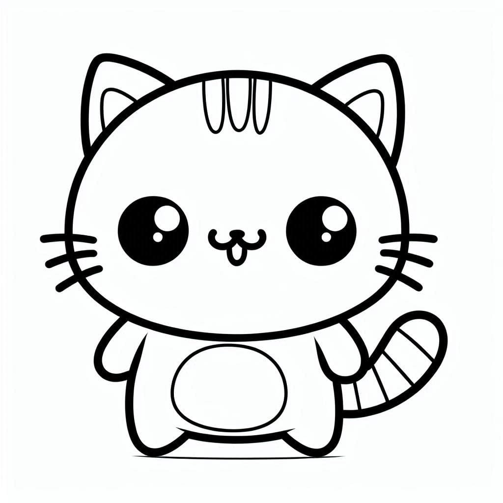 고양이 귀엽다 coloring page