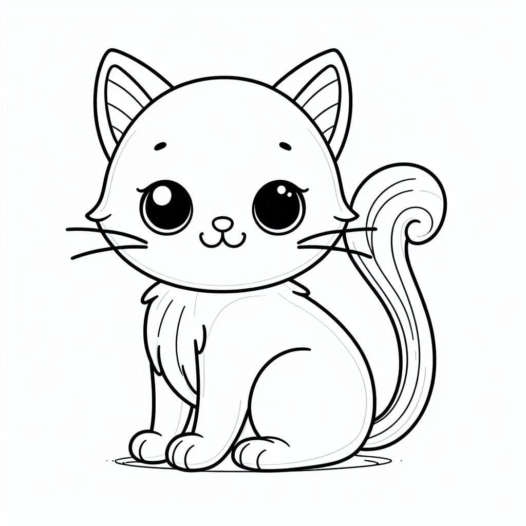 고양이 쉬움 coloring page