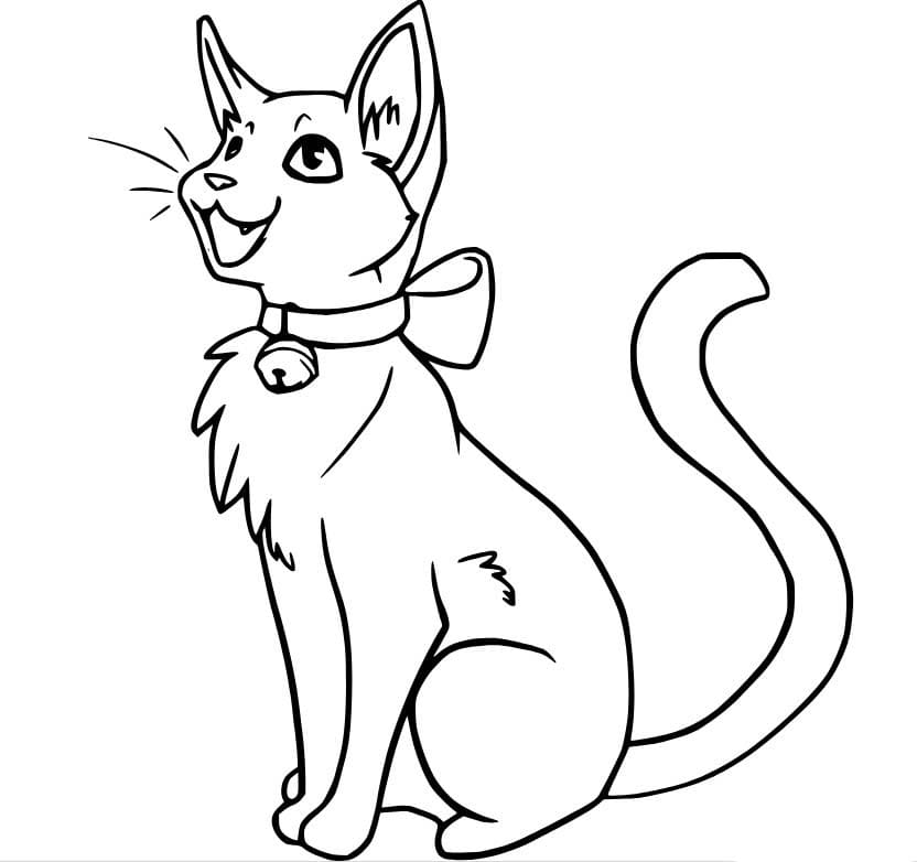 고양이 울음소리 coloring page