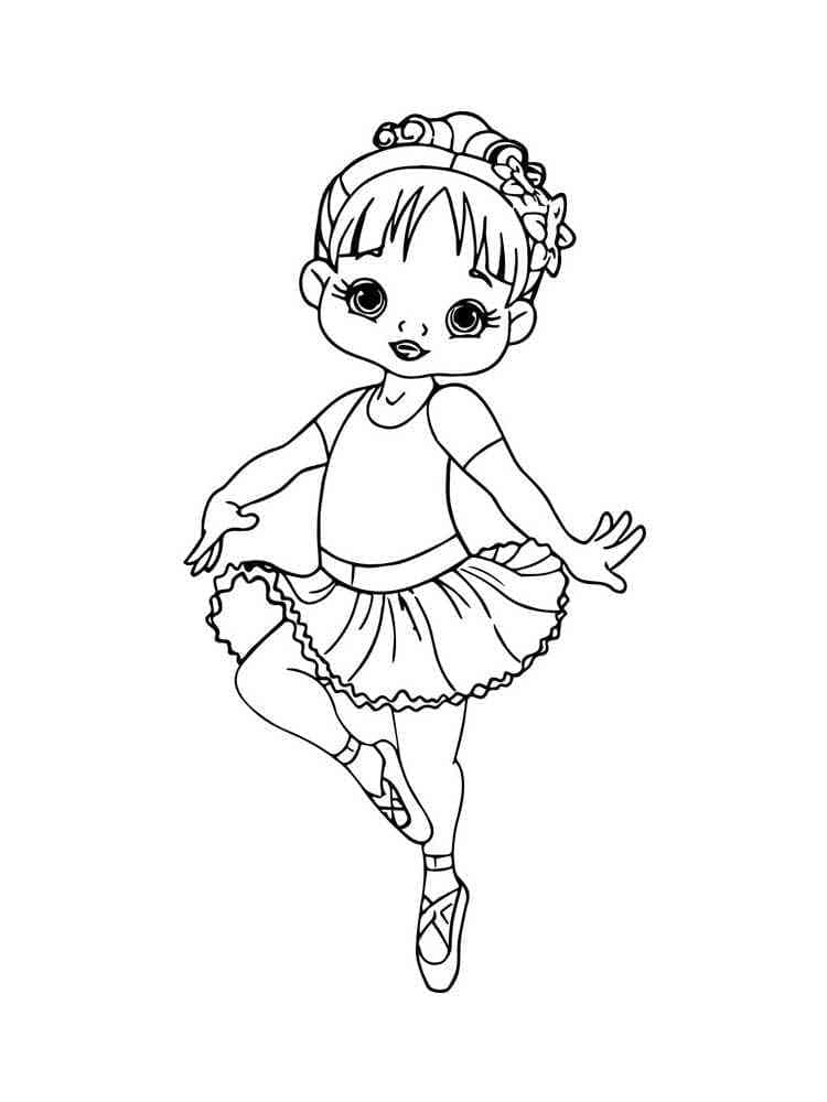 귀여운 발레리나 coloring page