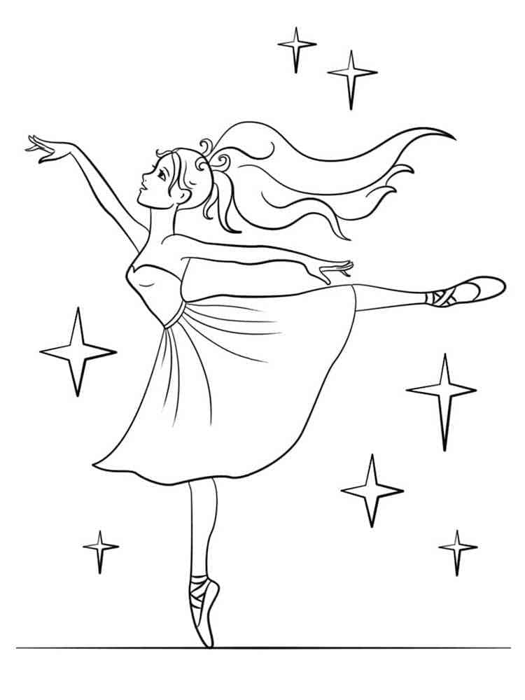 훌륭한 발레 댄서 coloring page