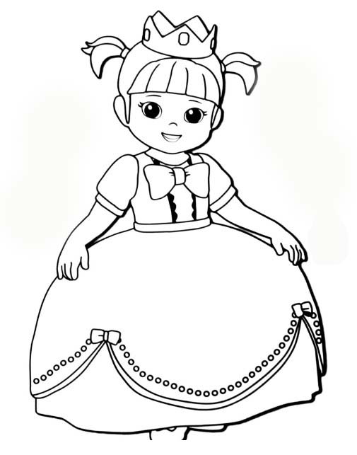 콩순이 공주가 되다 coloring page