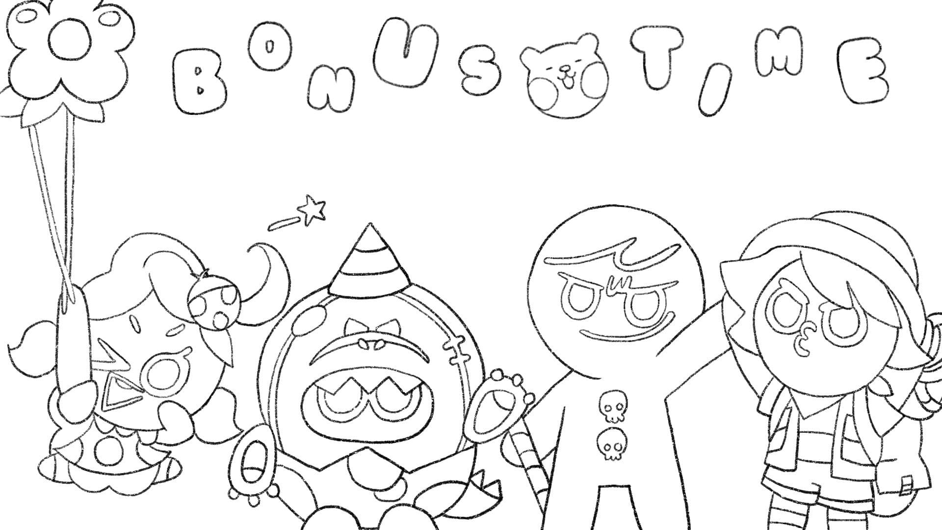 쿠키런 캐릭터 무료 coloring page