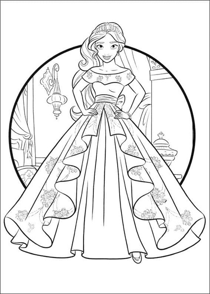 쿨한 엘레나 공주 coloring page