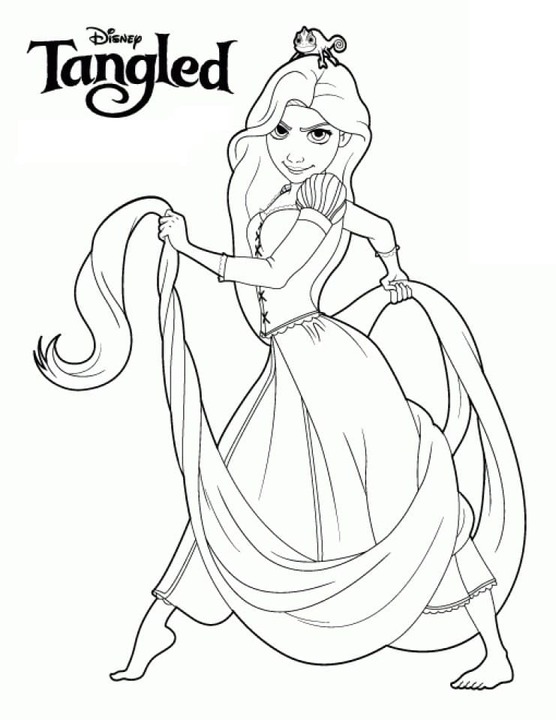 쿨한 공주 라푼젤 coloring page