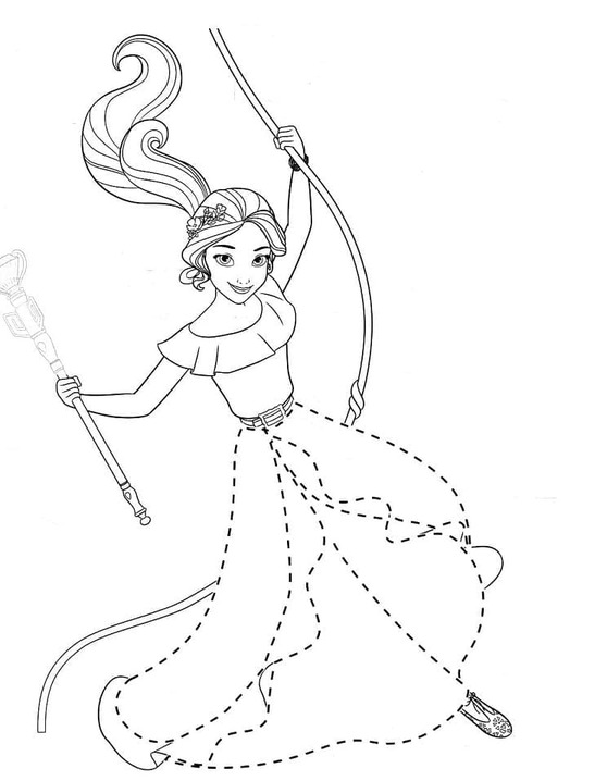 멋진 엘레나 공주 coloring page