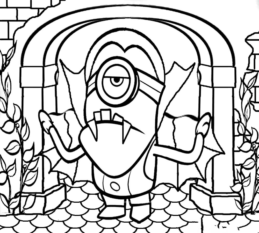 미니언 뱀파이어 기본 coloring page